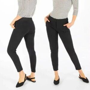 Betabrand XS Petite Black‎ Ankle Zip Cigarette Yoga Pants With Pockets